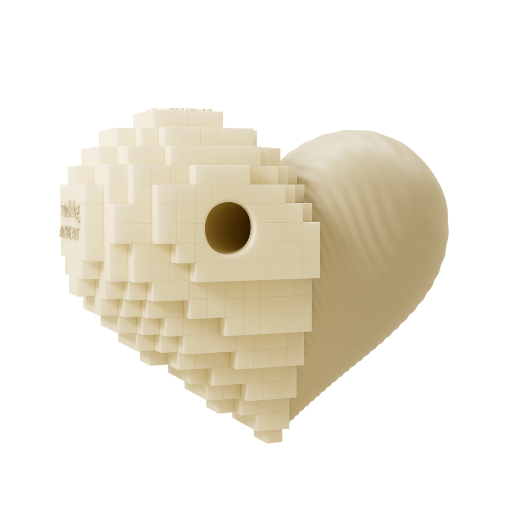 Heart Chew Toy — Cream