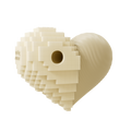 Heart Chew Toy — Cream