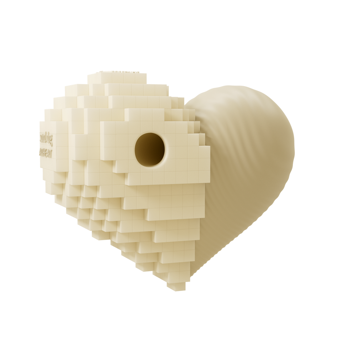 Heart Chew Toy — Cream